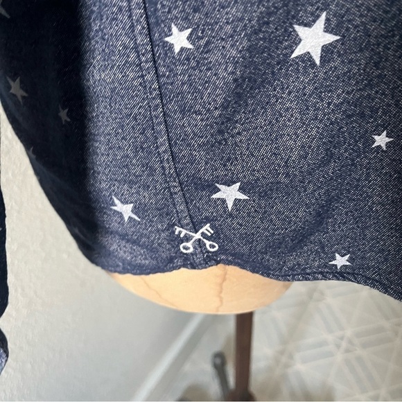 UNIFORM EXPERIMENT x FRAGMENT sz 2 M Long Sleeve Button Down Shirt Stars - Picture 2 of 10